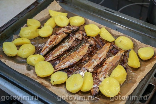 Салака в глазури из терияки, запеченная в духовке Салака в глазури из терияки, запеченная в духовке