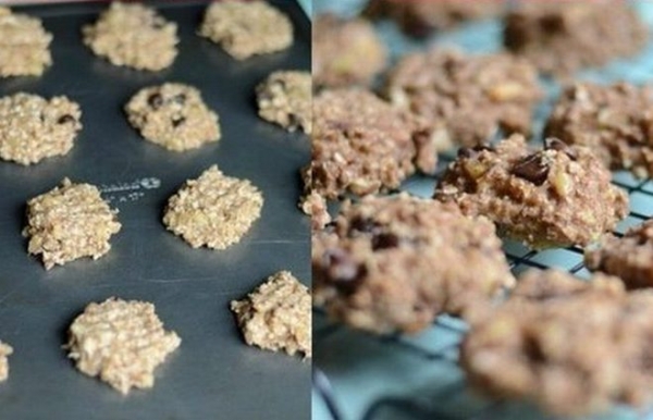 Бананово-овсяное печенье на скорую руку