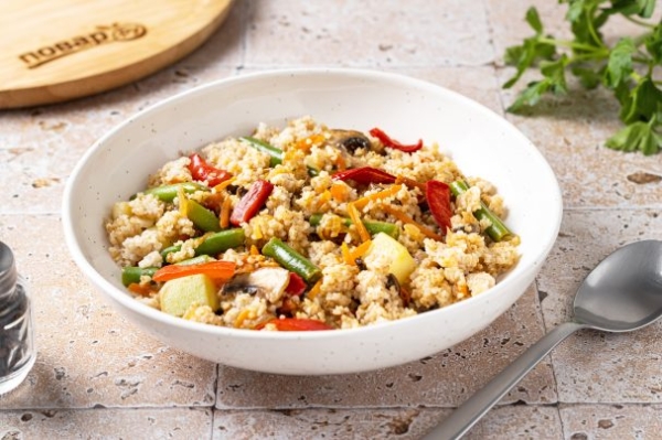 Ячневая каша с овощами Ячневая каша с овощами