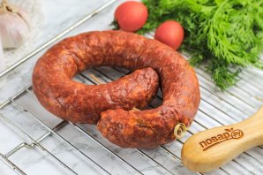 Домашняя варено-копченая колбаса Домашняя варено-копченая колбаса