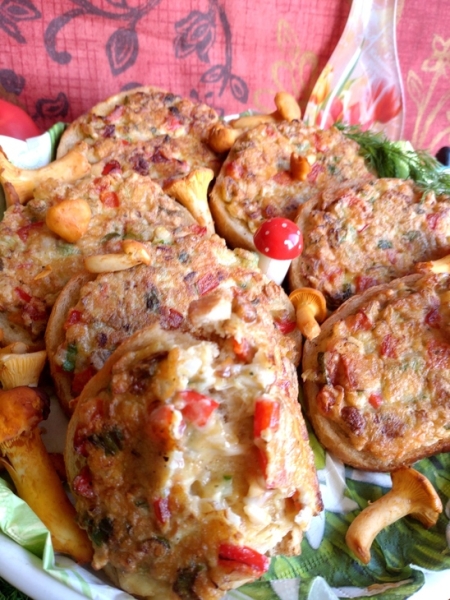 Бутерброды горячие с грибами Бутерброды горячие с грибами