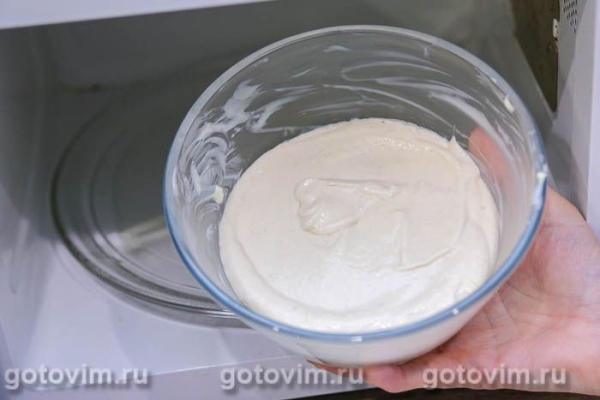 Манник с творогом и бананами в микроволновке Манник с творогом и бананами в микроволновке