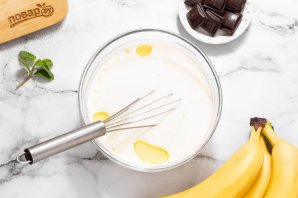 Блины с шоколадом и бананом