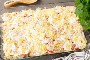 Картошка по-французски с помидорами Картошка по-французски с помидорами