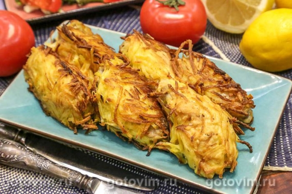 Куриные крылышки в картофельной панировке Куриные крылышки в картофельной панировке