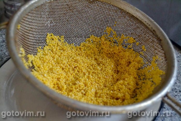Пшённая каша с плавленым сыром и яйцом Пшённая каша с плавленым сыром и яйцом