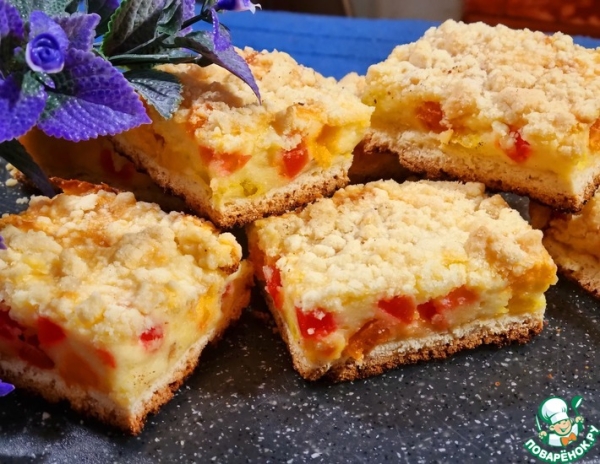 Творожный пирог с цукатами Творожный пирог с цукатами