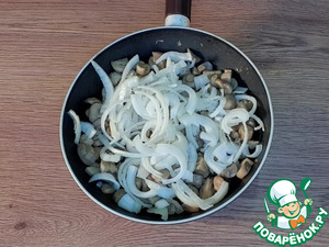 Блины на кипятке с грибной начинкой