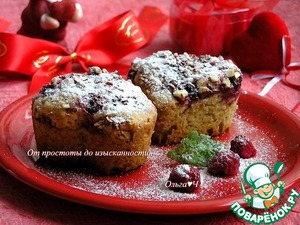 Блонди с малиной и миндалем Блонди с малиной и миндалем