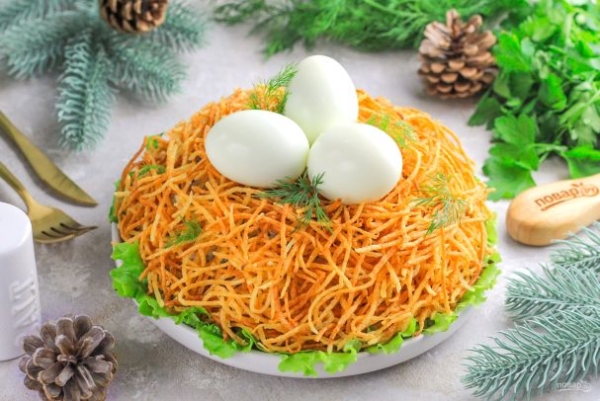 Салат "Гнездо Дракона" на Новый год Салат "Гнездо Дракона" на Новый год