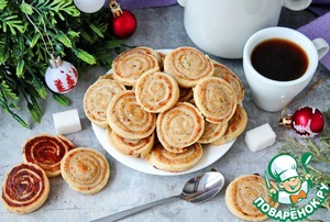 Закусочное печенье с ветчиной и сыром Закусочное печенье с ветчиной и сыром