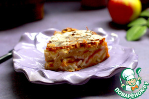 Пирог с яблоками и сливой