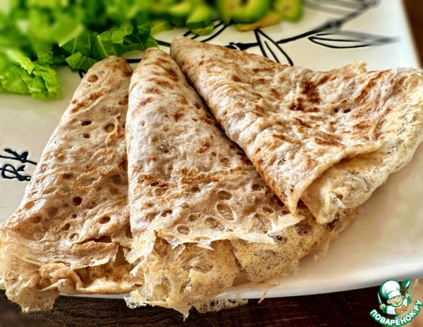 Блины из зеленой гречки