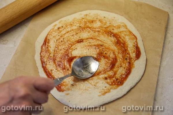 Пицца с лисичками и беконом Пицца с лисичками и беконом