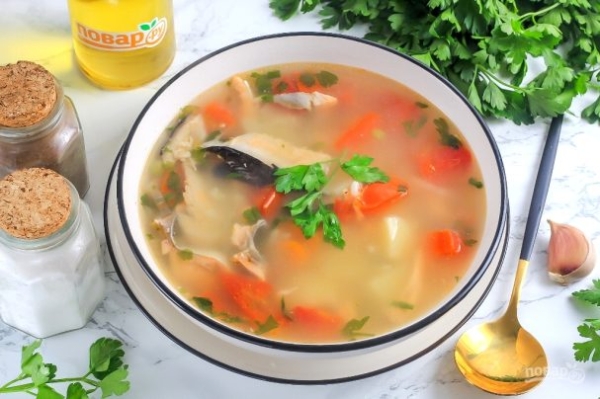 Уха из форели с рисом Уха из форели с рисом