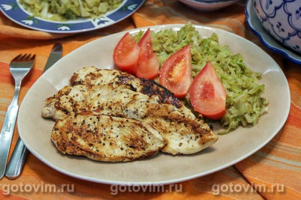 Куриные отбивные с горчицей и сметаной на сковороде Куриные отбивные с горчицей и сметаной на сковороде