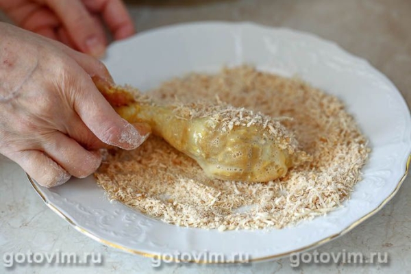 Куриные ножки в хрустящей сырной панировке Куриные ножки в хрустящей сырной панировке