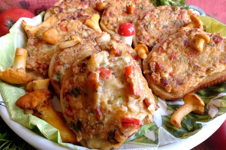 Бутерброды горячие с грибами Бутерброды горячие с грибами