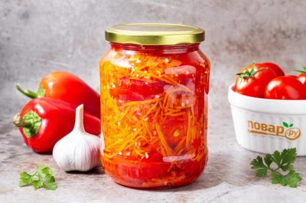 Помидоры в овощной заливке Помидоры в овощной заливке
