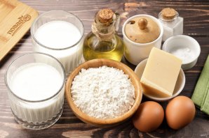 Блины на кефире с сыром Блины на кефире с сыром