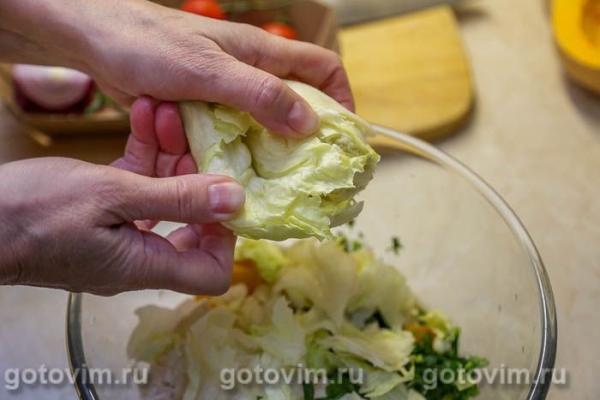 Салат из тофу с тыквой