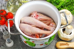 Куриный суп с шампиньонами