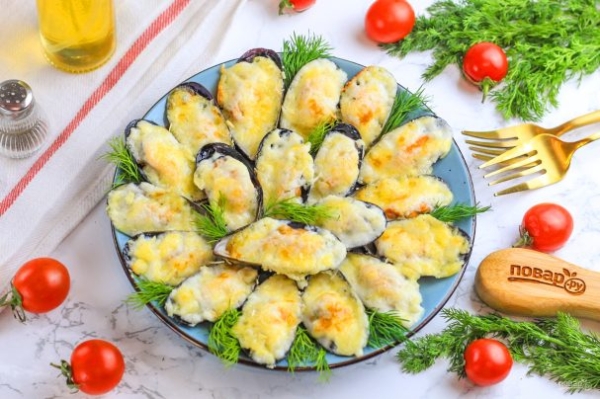 Мидии в сливочном соусе в духовке Мидии в сливочном соусе в духовке