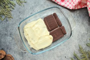 Шоколадно-банановый торт без выпечки за 15 минут Шоколадно-банановый торт без выпечки за 15 минут