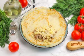 Блины с курицей и сыром