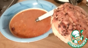 Фасоль с тахини, орехами и лимоном