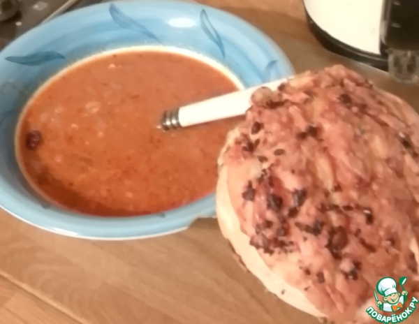 Фасоль с тахини, орехами и лимоном