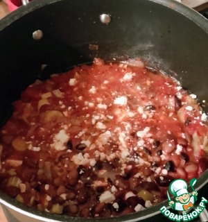 Фасоль с томатами, орегано и фетой Фасоль с томатами, орегано и фетой