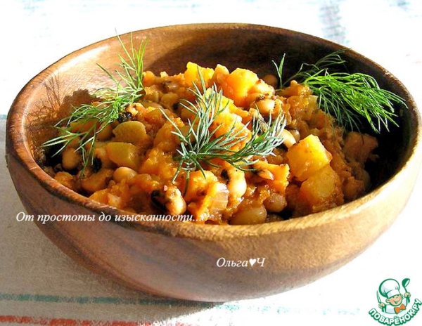 Фасоль с тыквой и яблоком Фасоль с тыквой и яблоком