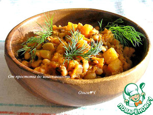 Фасоль с тыквой и яблоком Фасоль с тыквой и яблоком