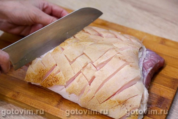 Грудинка со специями, запечённая в рукаве
