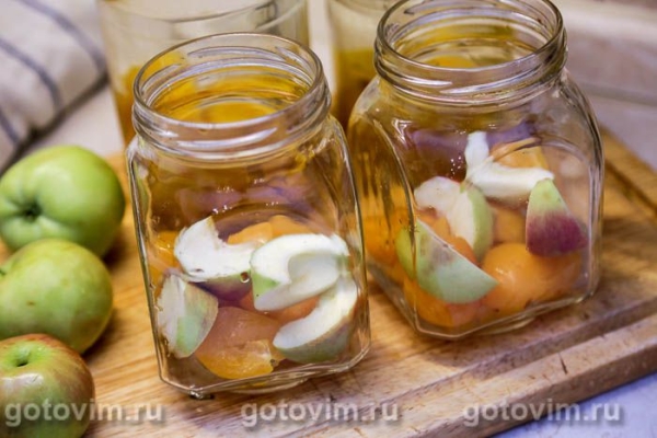 Компот из жёлтой алычи с яблоками на зиму Компот из жёлтой алычи с яблоками на зиму