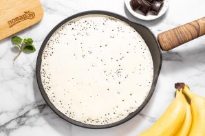 Блины с шоколадом и бананом