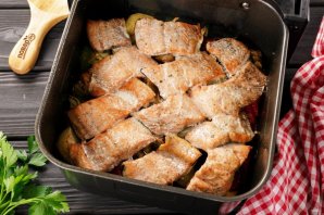 Рыба с овощами в аэрогриле