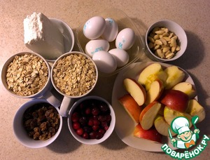 Овсяные маффины с яблоком и клюквой Овсяные маффины с яблоком и клюквой