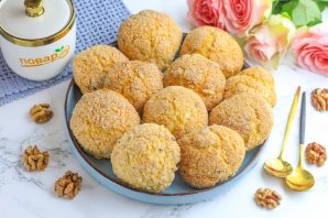 Медово-творожное печенье с орехами Медово-творожное печенье с орехами