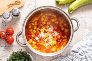 Кабачки с помидорами на зиму