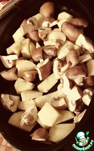 Пицца с грибами на основе корнбреда Пицца с грибами на основе корнбреда