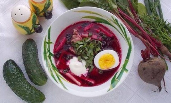 Диетический свекольник без картофеля с чесноком Диетический свекольник без картофеля с чесноком