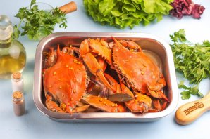 Краб в духовке