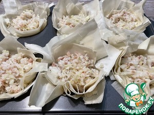Хрустящие пирожки с тунцом и пекинской капустой Хрустящие пирожки с тунцом и пекинской капустой