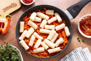 Токпокки с кимчи