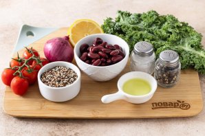 Салат из фасоли с киноа Салат из фасоли с киноа