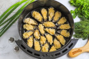 Мидии в аэрогриле Мидии в аэрогриле