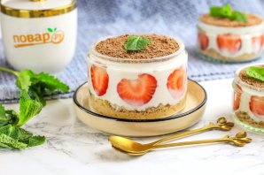 Торт в баночке "Творожный фрезье" Торт в баночке "Творожный фрезье"