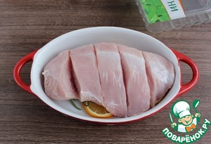 Филе грудки индейки в апельсиновом соусе